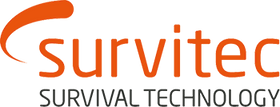 Survitec logo - An orange and black logo for a survival technology company, featuring the tagline 'Survival Technology' beneath the company name.