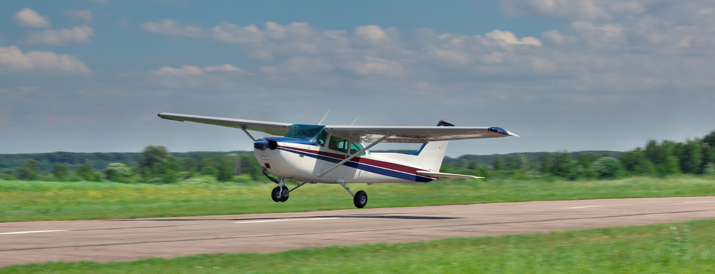 plane taking off on runway