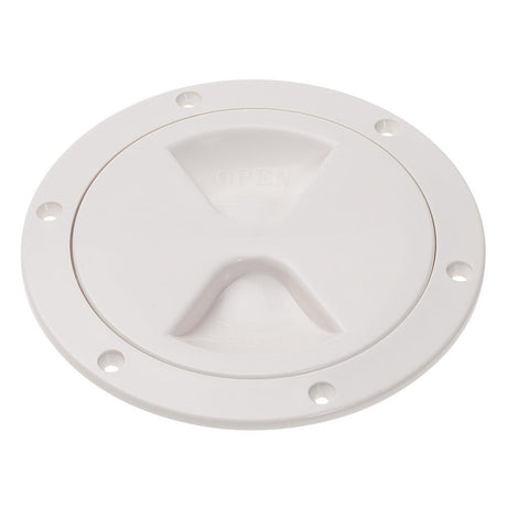 Barton Marine Screw Inspection Cover - 6" (103mm) - White - Life Raft Professionals