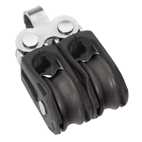 Barton Marine Size 0 20mm Plain Bearing Pulley Block Double Fixed Eye - Life Raft Professionals