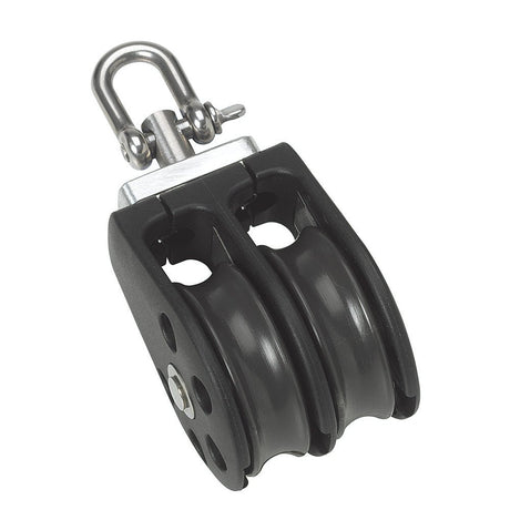 Barton Marine Size 3 45mm Plain Bearing Pulley Block Double w/Swivel - Life Raft Professionals