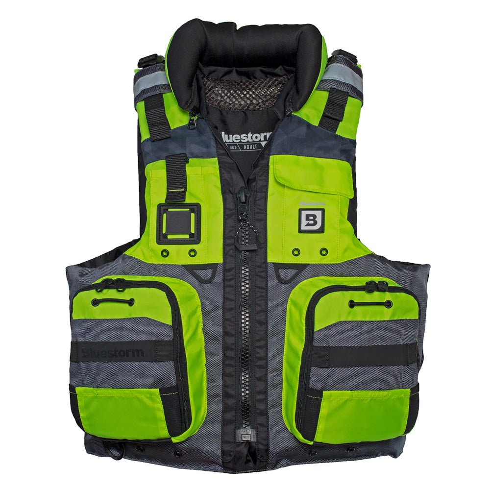 Bluestorm Classic Adult Fishing Life Jacket - Hi-Vis - 2XL/3XL - Life Raft Professionals