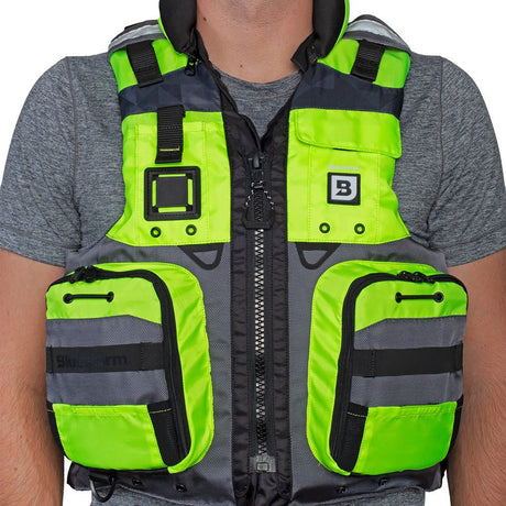 Bluestorm Classic Adult Fishing Life Jacket - Hi-Vis - 2XL/3XL - Life Raft Professionals