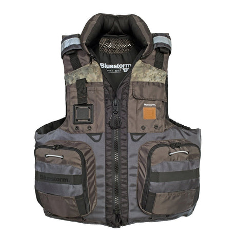 Bluestorm Classic Adult Fishing Life Jacket - Legendary Driftwood - 2XL/3XL - Life Raft Professionals