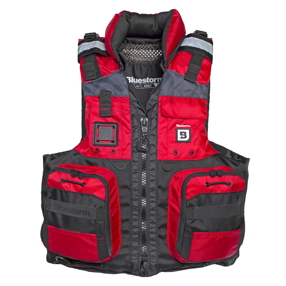 Bluestorm Classic Adult Fishing Life Jacket - Nitro Red - 2XL/3XL - Life Raft Professionals