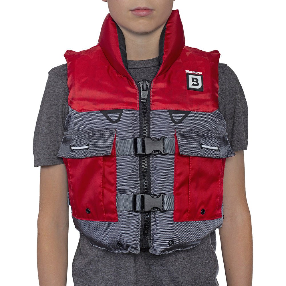 Bluestorm Classic Youth Fishing Life Jacket - Nitro Red - Life Raft Professionals