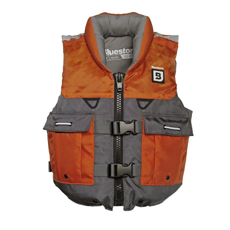 Bluestorm Classic Youth Fishing Life Jacket - Optic Orange - Life Raft Professionals