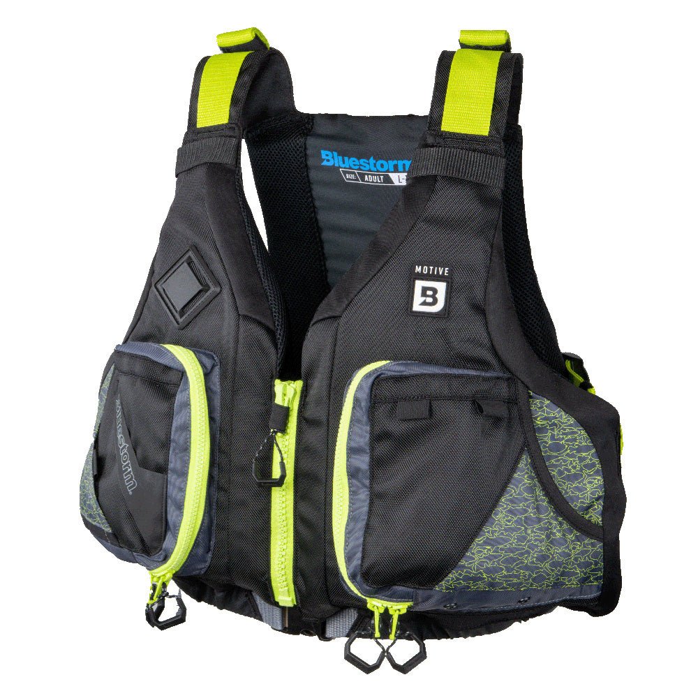 Bluestorm Motive Kayak Fishing Vest - Hi-Vis - S/M - Life Raft Professionals