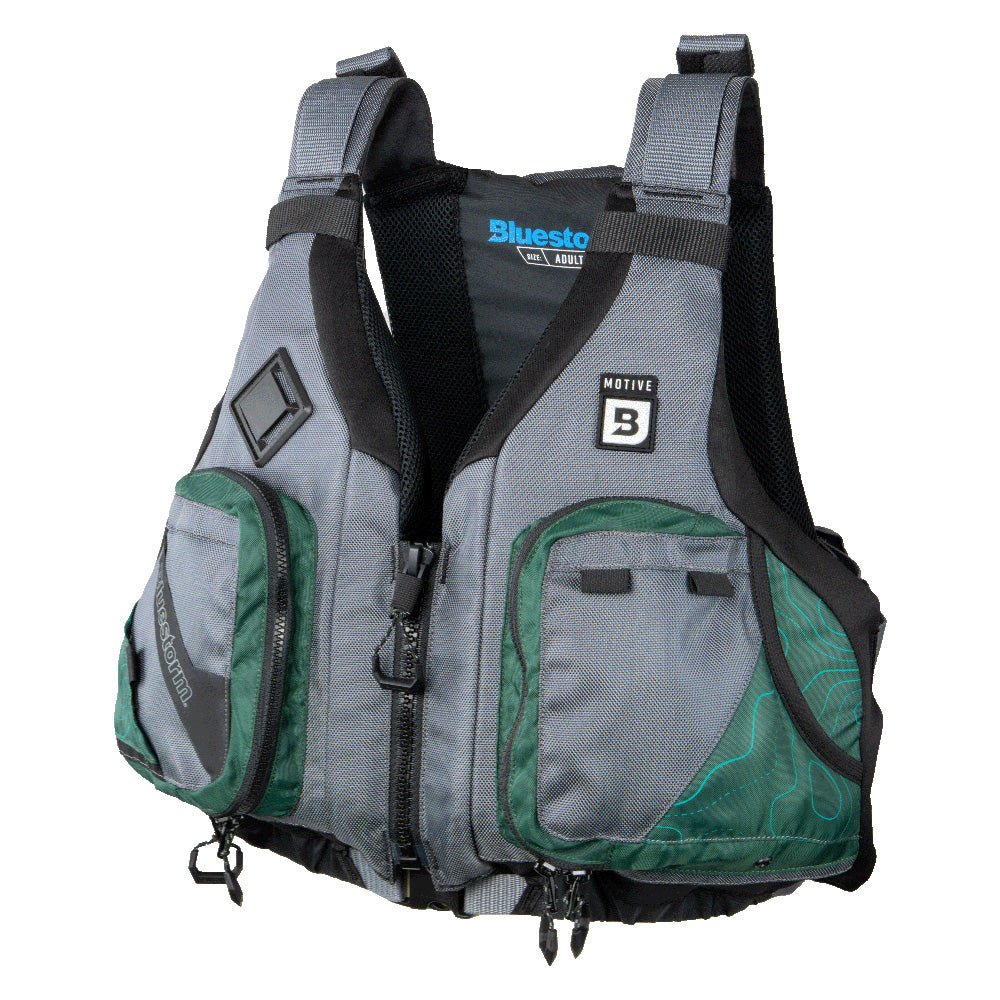 Bluestorm Motive Kayak Fishing Vest - Hunter Green - 2XL/3XL - Life Raft Professionals