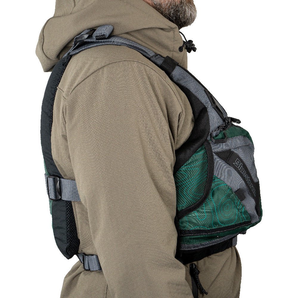 Bluestorm Motive Kayak Fishing Vest - Hunter Green - 2XL/3XL - Life Raft Professionals