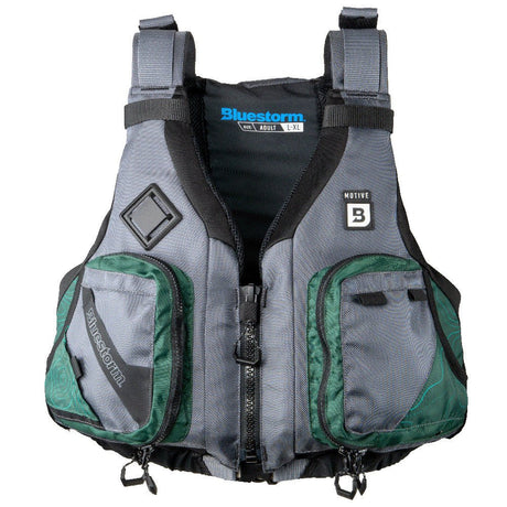 Bluestorm Motive Kayak Fishing Vest - Hunter Green - 2XL/3XL - Life Raft Professionals