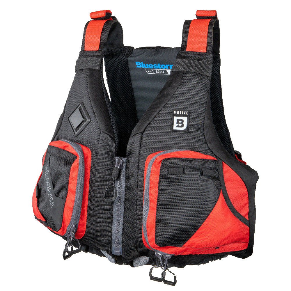 Bluestorm Motive Kayak Fishing Vest - Nitro Red - 2XL/3XL - Life Raft Professionals