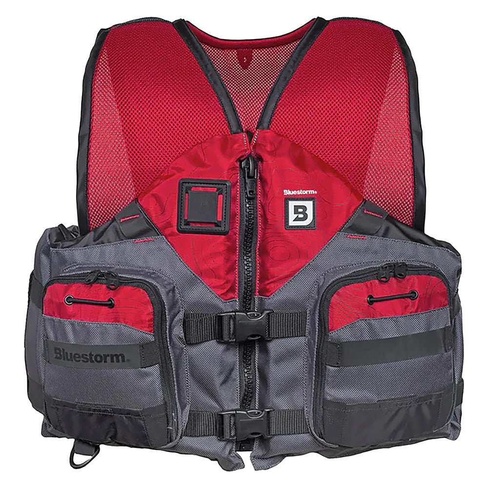 Bluestorm Sportsman Adult Mesh Fishing Life Jacket - Nitro Red - 2XL/3XL - Life Raft Professionals