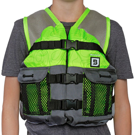 Bluestorm Sportsman Youth Mesh Fishing Life Jacket - Hi - Vis - Life Raft Professionals