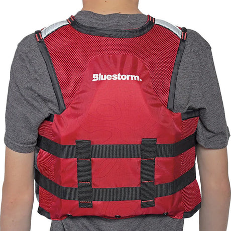 Bluestorm Sportsman Youth Mesh Fishing Life Jacket - Nitro Red - Life Raft Professionals