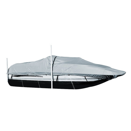 Carver Performance Poly - Guard Styled - to - Fit Boat Cover f/20.5 Sterndrive Deck Boats w/Walk - Thru Windshield - Grey - Life Raft Professionals