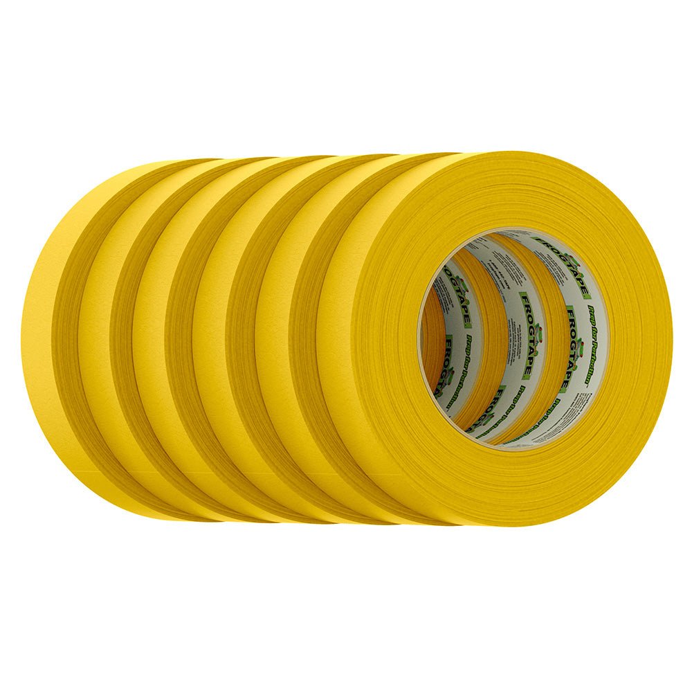 FrogTape CP 225 Medium - High Adhesion Masking Tape - 24MM x 55M x 6 - Pack - Gold - Rated for 225F - Life Raft Professionals