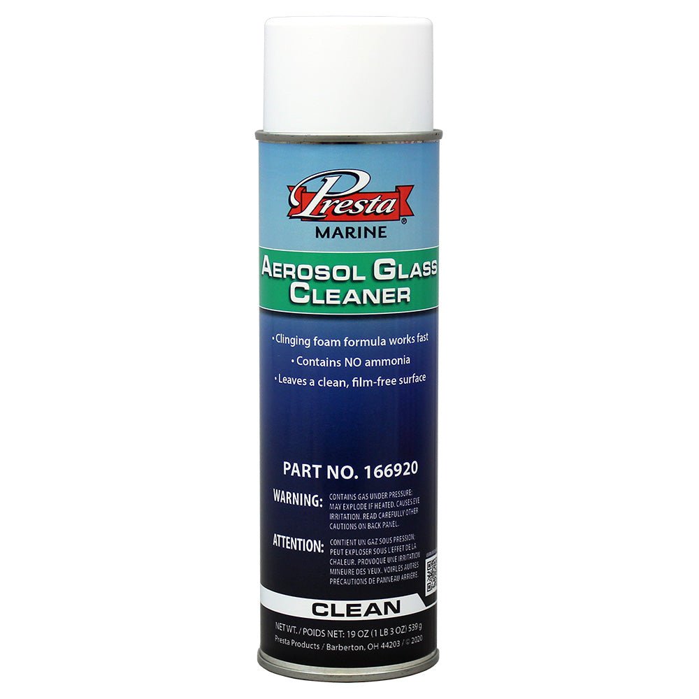 Presta Marine Ammonia Free Aerosol Glass Cleaner - 19oz - Life Raft Professionals