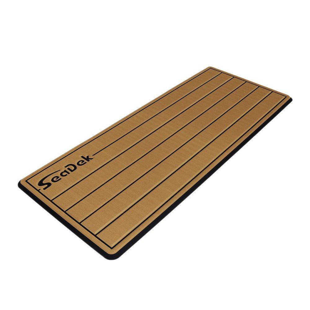 SeaDek 14 x 36" 20mm Dual Density Small Teak Helm Pad w/SeaDek Logo - Brushed Texture - Mocha/Black (355.6mm x 914.4mm x 20mm) - Life Raft Professionals