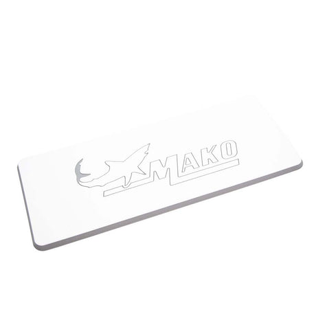 SeaDek Mako Logo Helm Pad - White/Storm Grey Embossed - Life Raft Professionals