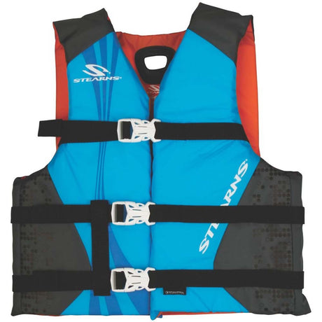 Stearns Antimicrobial Nylon Vest Life Jacket - 30 - 50lbs - Blue - Life Raft Professionals