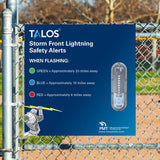 TALOS Standard Lightning Detector w/14"x14" Safety Information Sign - Life Raft Professionals