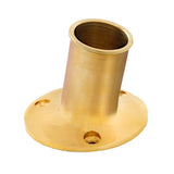 Whitecap Top Mount Flag Pole Socket - 1" ID - Polished Brass - Life Raft Professionals