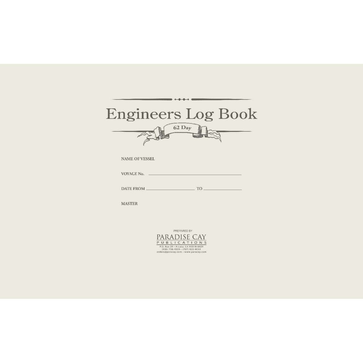 Engineers Log Book - 62 day (11x17 spiral-bound) - Life Raft Professionals