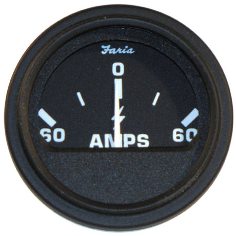 Faria 2" Heavy-Duty Ammeter (60-0-60) - Black - Life Raft Professionals