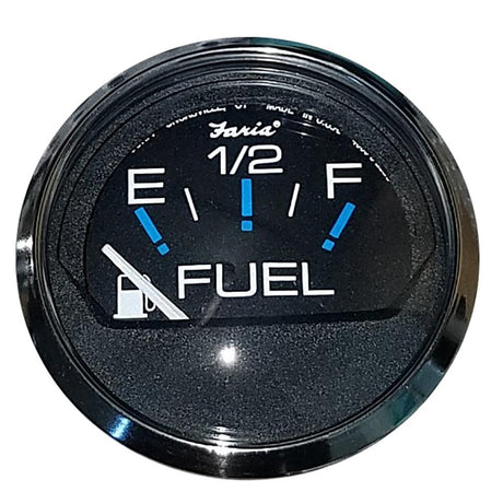 Faria Chesapeake Black 2" Fuel Level Gauge (E-1/2-F) [13701] - Life Raft Professionals