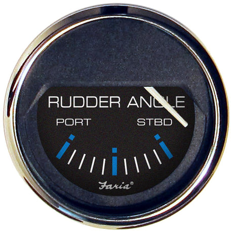 Faria Chesapeake Black 2" Rudder Angle Indicator Gauge [13725] - Life Raft Professionals