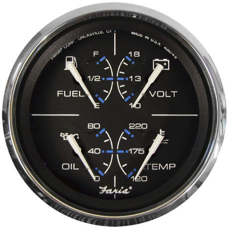 Faria Chesapeake Black 4" Multifunction Gauge [33751] - Life Raft Professionals