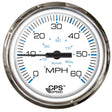 Faria Chesapeake White SS 4" Studded Speedometer - 60MPH (GPS) [33839] - Life Raft Professionals