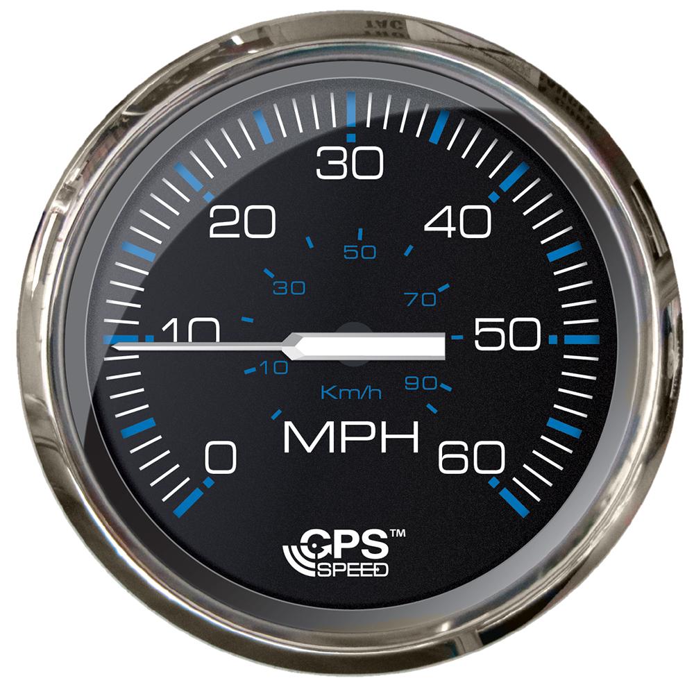 Faria Chesepeake Black 4" Studded Speedometer - 60MPH (GPS) [33749] - Life Raft Professionals