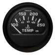 Faria Euro Black 2" Water Temperature Gauge (100-250 DegreeF) [12812] - Life Raft Professionals