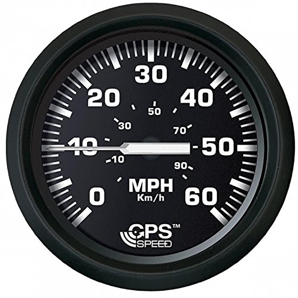 Faria Euro Black 4" Speedometer 60MPH (GPS) [32816] - Life Raft Professionals