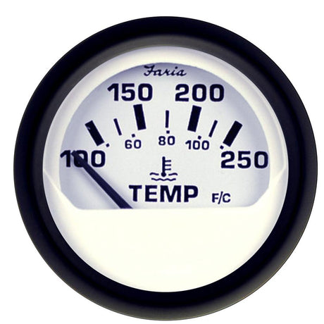 Faria Euro White 2" Water Temperature Gauge (100-250 DegreeF) [12904] - Life Raft Professionals