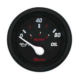 Faria Professional Red 2" Oil Pressure Gauge [14602] - Life Raft Professionals