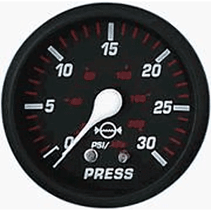 Faria Professional Red 2" Water Pressure Gauge [14612] - Life Raft Professionals