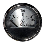 Faria Spun Silver 2" Oil Pressure Gauge [16002] - Life Raft Professionals