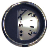 Faria Spun Silver 2" Trim Gauge f/Mercury/Mariner/Mercruiser/Volvo DP Yamaha (01 Newer) [16016] - Life Raft Professionals