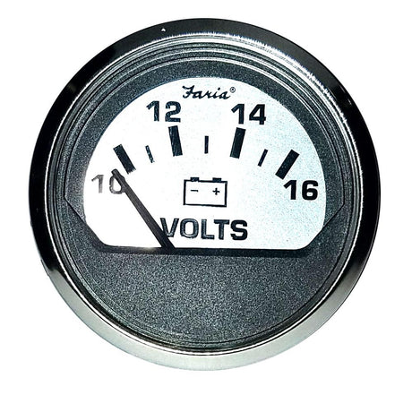 Faria Spun Silver 2" Voltmeter [16023] - Life Raft Professionals