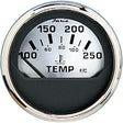 Faria Spun Silver 2" Water Temp Gauge [16004] - Life Raft Professionals