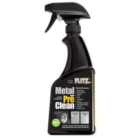 Flitz Metal Pre-Clean - All Metals Icluding Stainless Steel - 16oz Spray Bottle - Life Raft Professionals