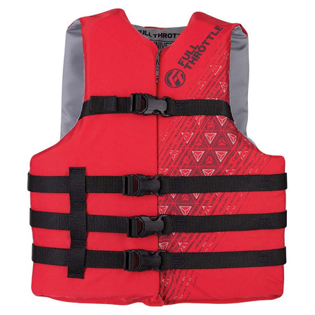 Full Throttle Adult Oversized Ski Life Jacket - Red [112000-100-005-22] - Life Raft Professionals