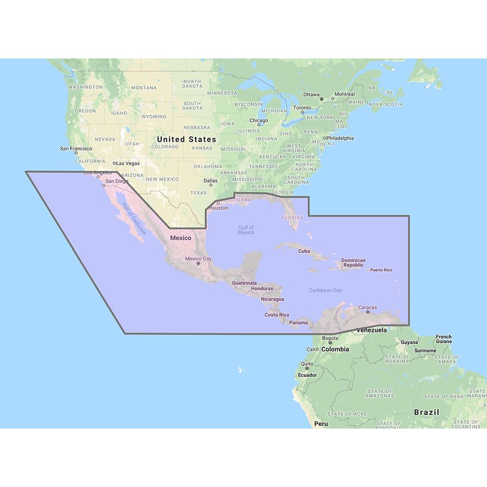 Furuno Central America, Caribbean Part of Mexico Vector Chart - 3D Data Standard Resolution Satellite Photos - Unlock Code [MM3-VNA-027] - Life Raft Professionals