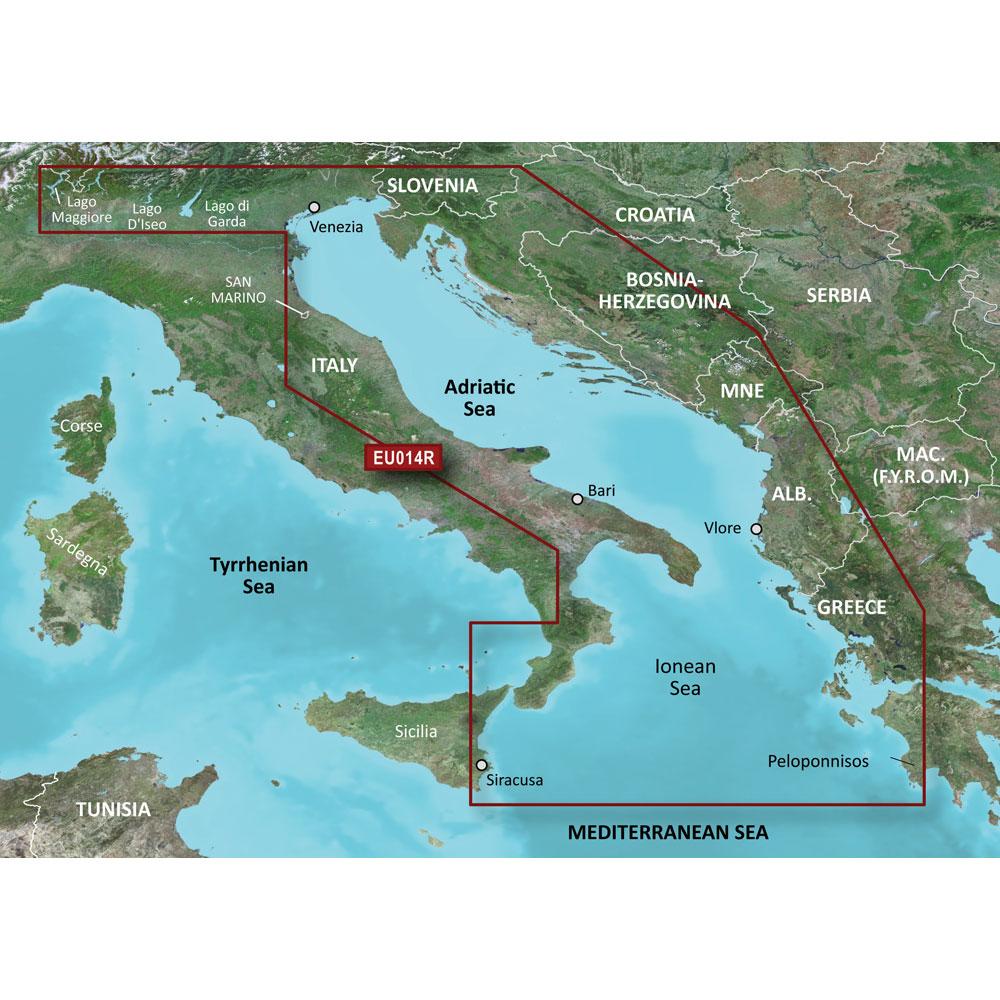 Garmin BlueChart g3 HD - HXEU014R - Italy Adriatic Sea - microSD/SD [010-C0772-20] - Life Raft Professionals