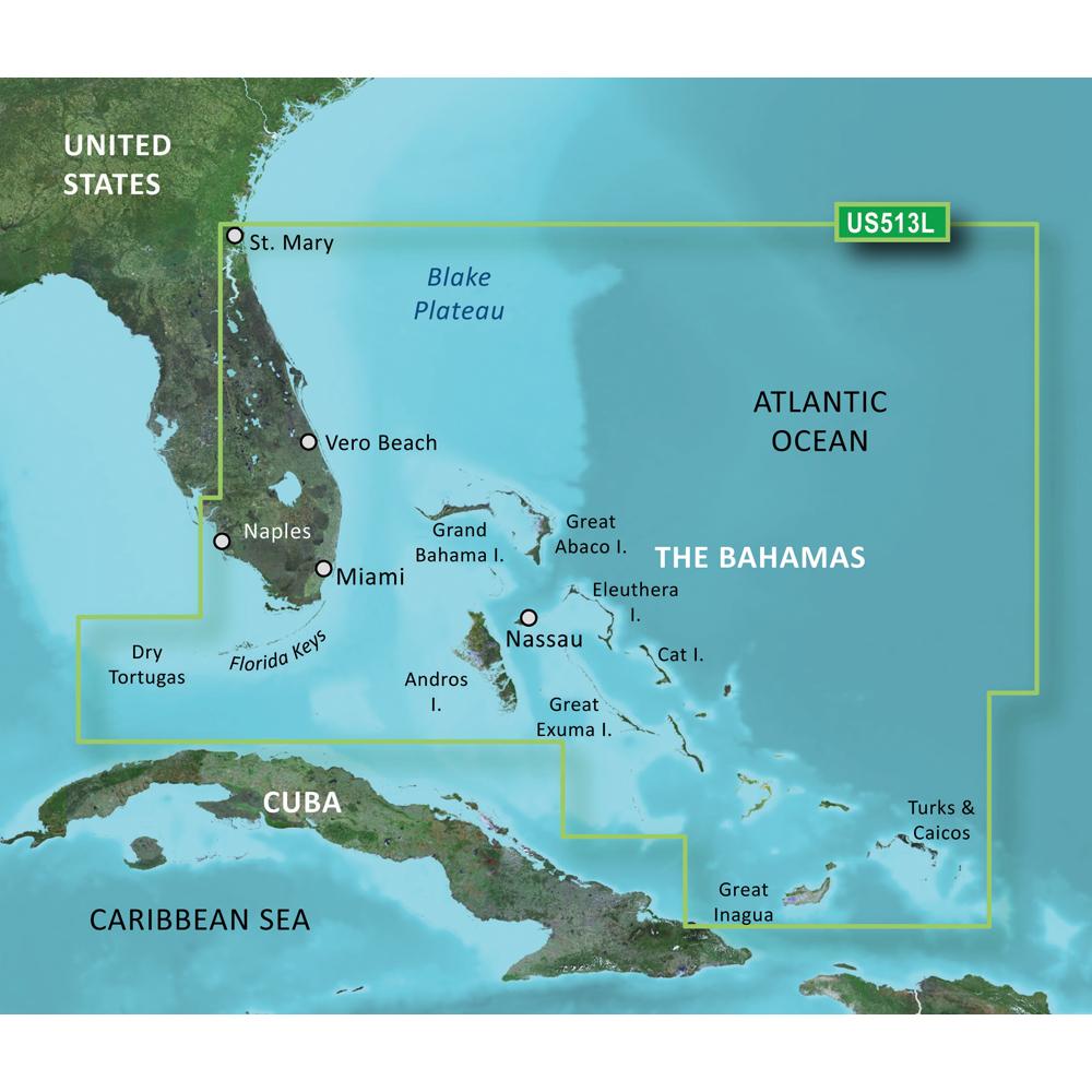 Garmin BlueChart g3 Vision HD - VUS513L - Jacksonville - Bahamas - microSD/SD [010-C0742-00] - Life Raft Professionals