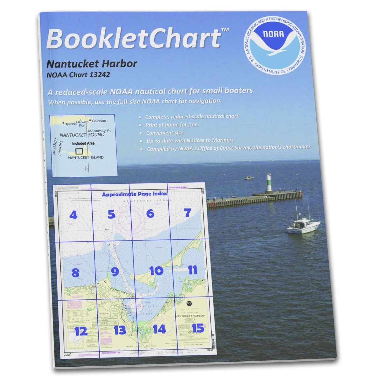 Historical NOAA Booklet Chart 13242: Nantucket Harbor - Life Raft Professionals