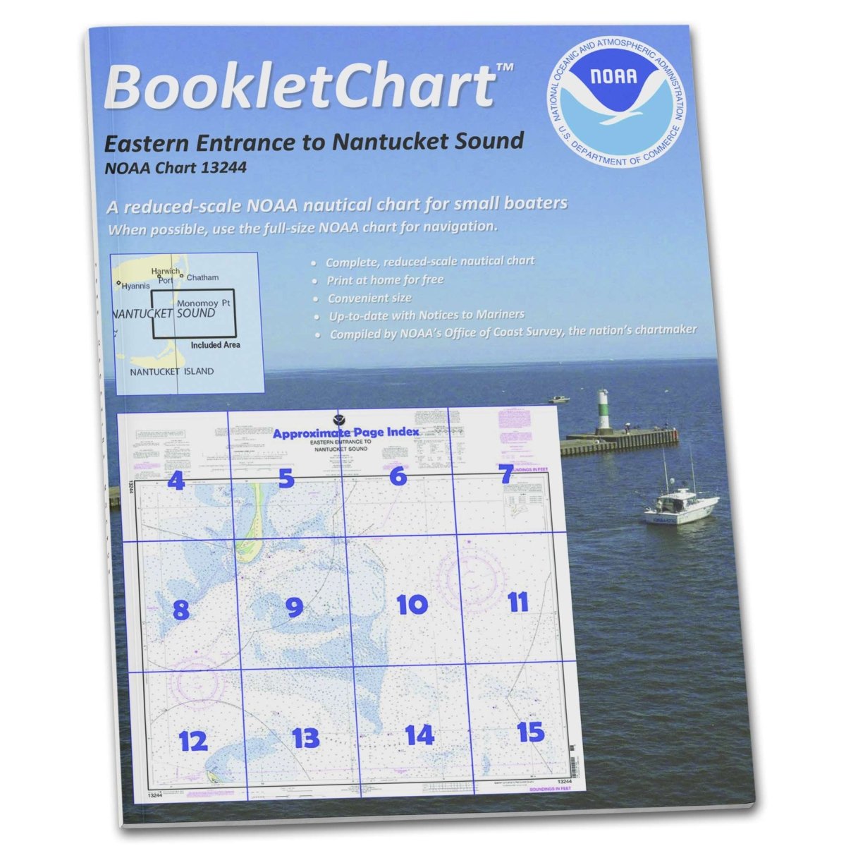 Historical NOAA Booklet Chart 13244: Eastern Entrance to Nantucket Sound - Life Raft Professionals